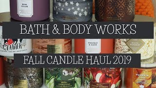 BATH & BODY WORKS FALL CANDLE HAUL 2019 || SCENT DESCRIPTIONS & STORIES