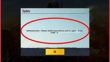 BGMI Fix Unknown error Please restart your device & try again Error code 3 Battleground Mobile India