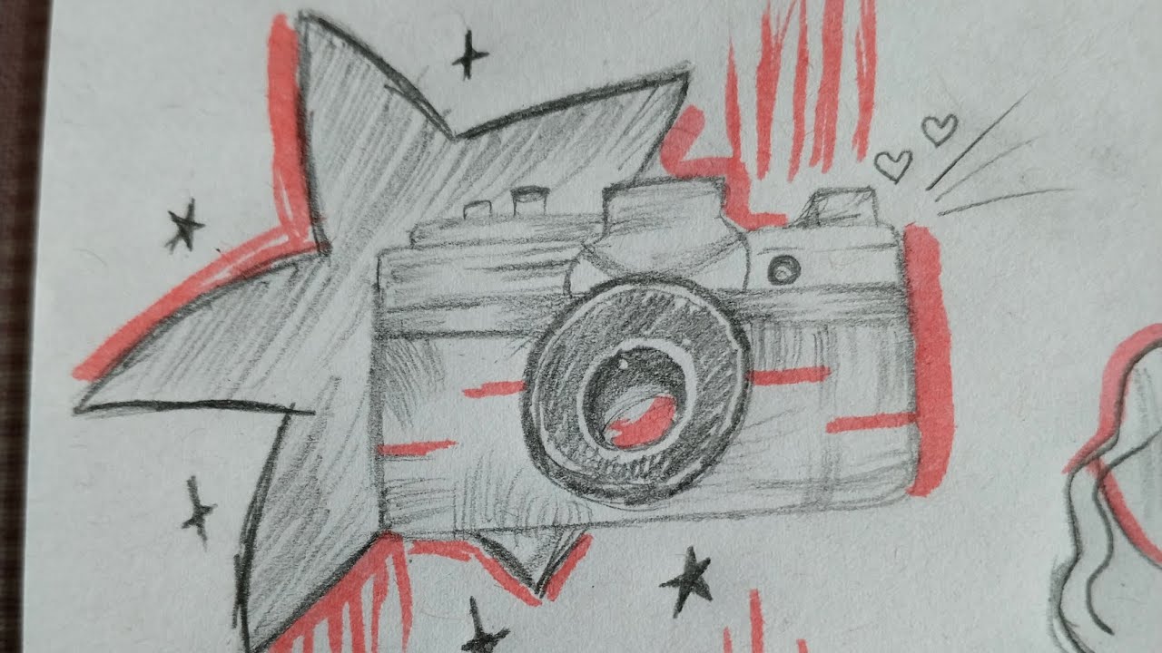 aesthetic camera drawing|| how to draw camera #aesthetic #trending ...