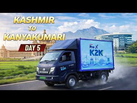 Eicher Pro X Ev - Kashmir To Kanyakumari Record Run Day 5 Of K2k Journey Crossing The Epic Karnataka