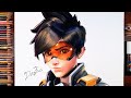 Drawing Overwatch &#39;&#39;  Tracer &#39;&#39; | DCCOR Drawing