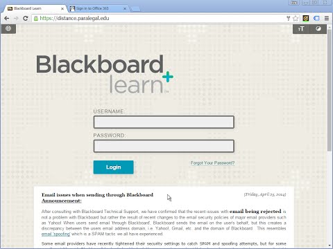 Logging into Blackboard Learn