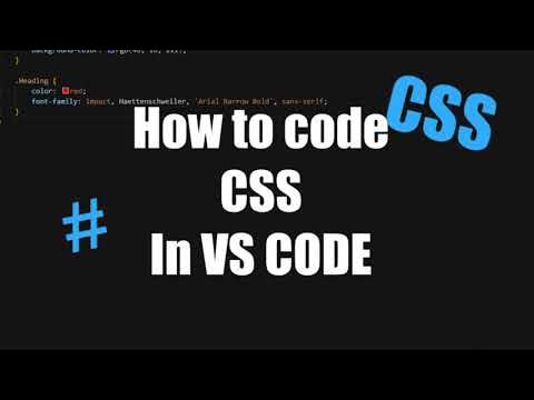 How to code with CSS on VS Code | CSS | # | VS Code | - YouTube