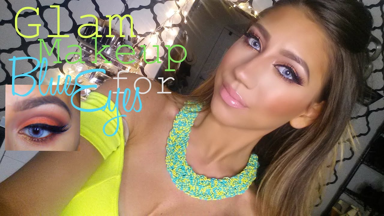 Glam Makeup for Blue Eyes ! - YouTube