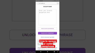 how to recover passphrase of pi wallet||#pi_app||pi_kyc screenshot 4