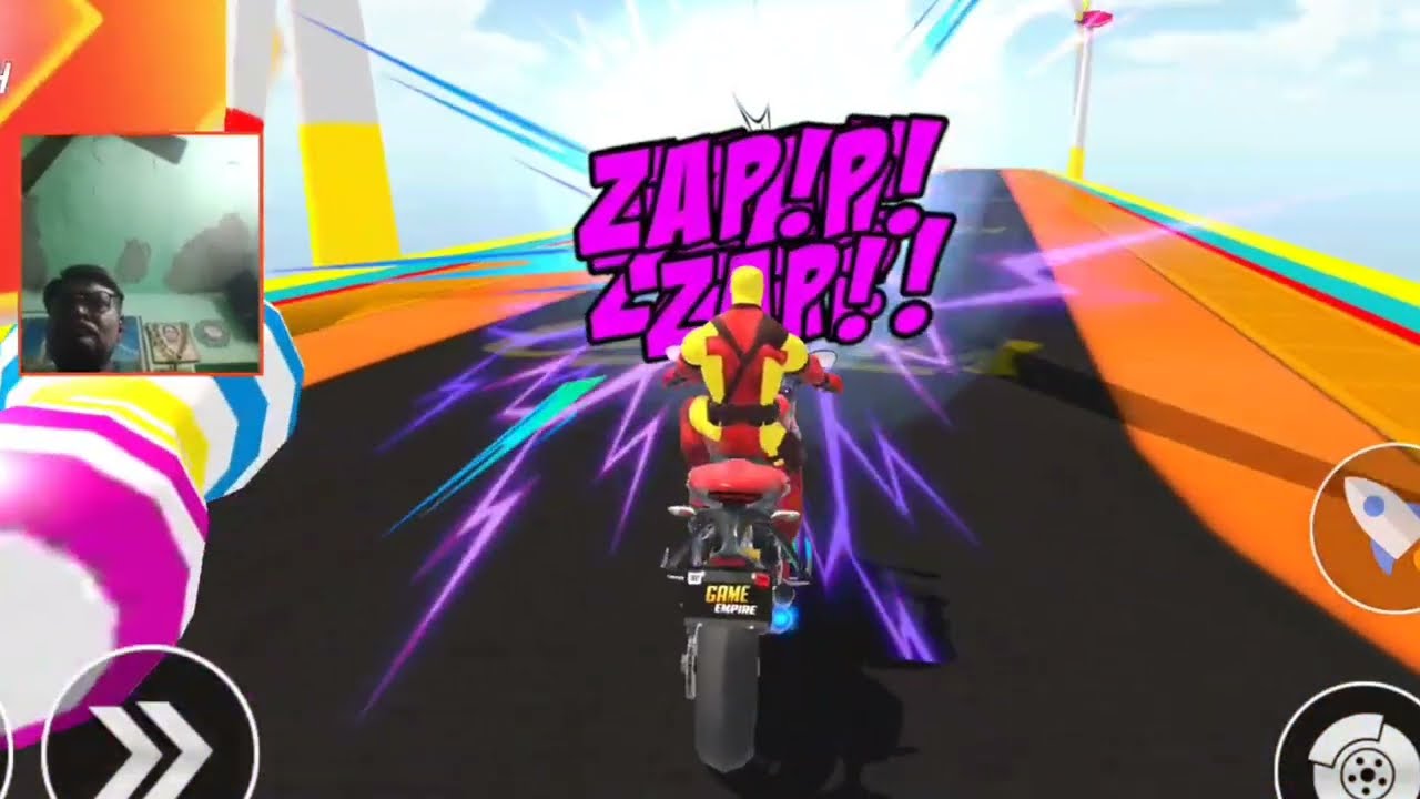 Superhero TrickyBike Racing 3D gameplay