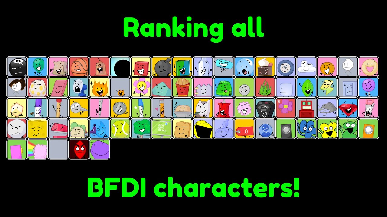 all bfdi characters 