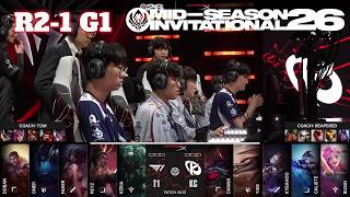 T1 vs KC - Game 1 | Round 2 LoL MSI 2026 Play-In Stage | T1 vs Karmine Corp G1 full game