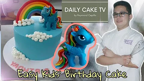 CARA MUDAH MEMBUAT KUE ULANG TAHUN PONI KECIL / TUTORIAL KUE ULANG TAHUN ANAK-ANAK