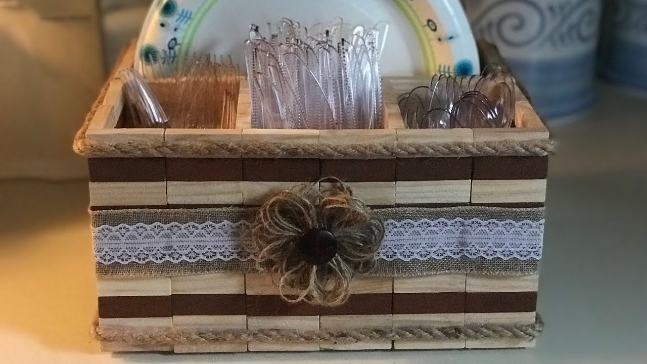 DIY Plate and Utensil Caddy - YouTube