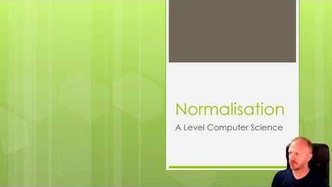 A LEVEL REVISION: Normalisation of Databases