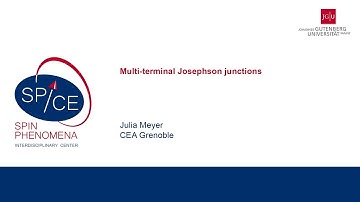 Talks - Exotic New States In Superconducting Devices - Julia Meyer, CEA Grenoble