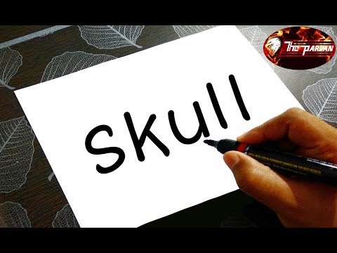 skull-drawing-/-how-to-turn-words-skull-into-cartoon-drawing-/-ghost-drawing-/-skeleton-drawing