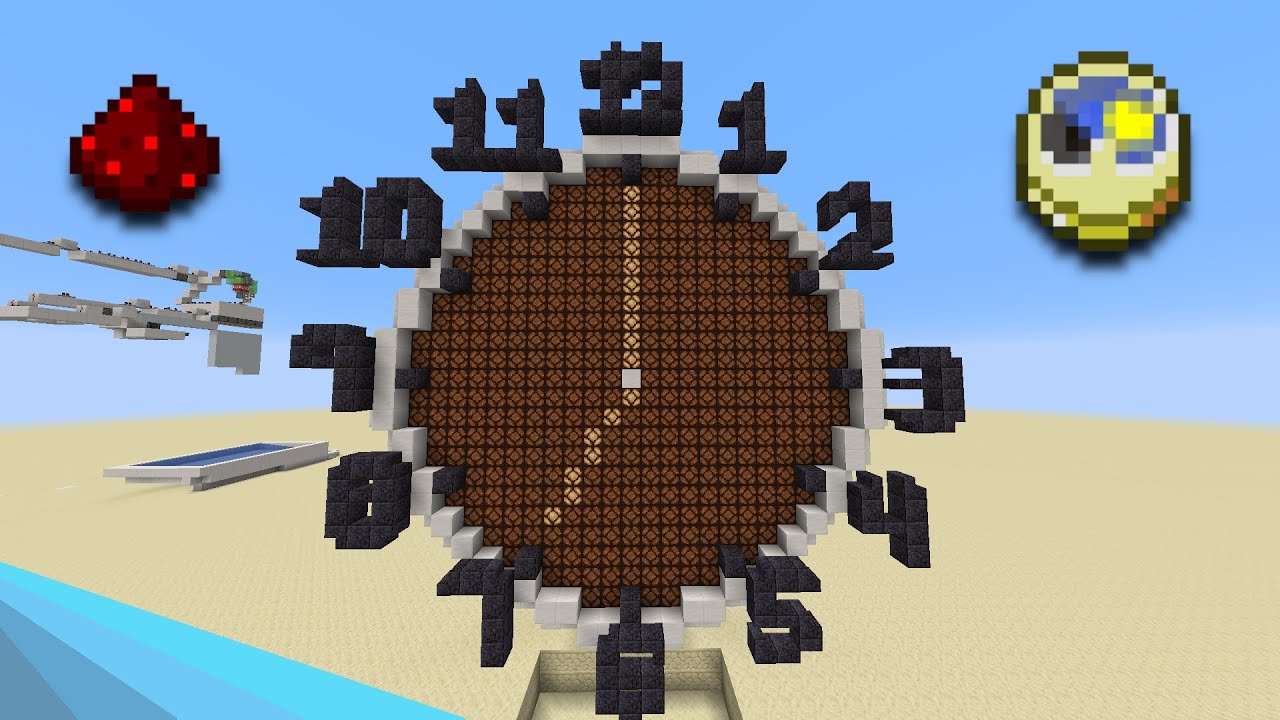 Functioning Redstone Analog Clock in Vanilla Minecraft! YouTube