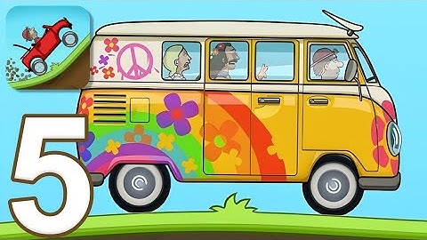 Hill Climb Racing - Gameplay Walkthrough Part 5 - Hippie Van - (iOS, Android)