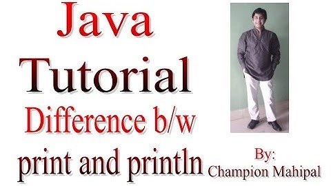 Learn Java Tutorial 9 Difference between println and print function