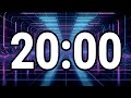 20 Minute Countdown Timer ⏱️ BIG NUMBERS | Synthwave Focus & Productivity