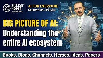 Big picture AI - Entire ecosystem - Books Blogs Channels Heroes Ideas Papers | AI Masterclass (2/7)