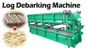 Wood Professional Skinning Machine, Easy to Strip the Bark! 🌳🔧#woodpeelingmachine #wooddebarker