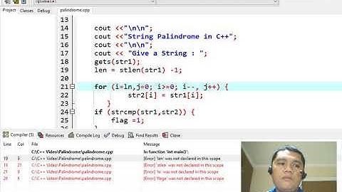 String Palindrome in C++
