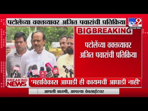 Ajit Pawar on Nana Patole | 'मोठा पक्ष असल्यामुळे अनेकजण मतं मांडतात'-tv9