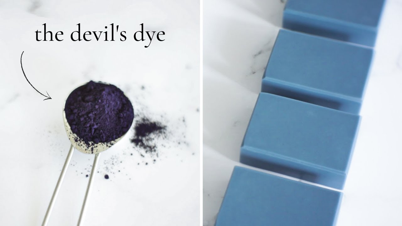 Use this ancient natural dye to color handmade soap blue 