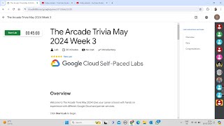 The Arcade Trivia May 2024 Week 3 || Lab Solution || Qwiklabs Arcade 2024