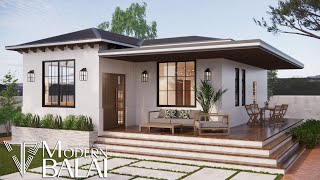 Simple and Elegant Modern Bungalow House Design | 2Bedroom