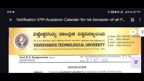 🚨 VTU Update: Academic Calendar of Events for MBA/MCA/MTech #pgcet2025 