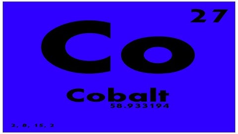 STUDY GUIDE: 27 Cobalt | Periodic Table of Elements