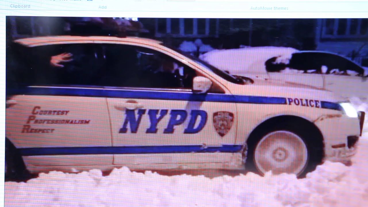 NYPD Stuck in Snow (Queens, New York) YouTube