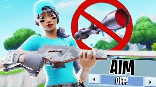 WINNING Without Aiming Challenge in Fortnite...
