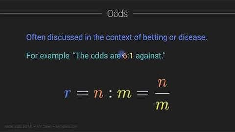 The relationship between probability and odds ratio