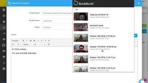 Adding your bomb bomb to a CRM email