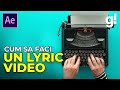 CUM SA FACI UN LYRIC VIDEO / TYPEWRITER EFFECT [Tutorial After Effects]