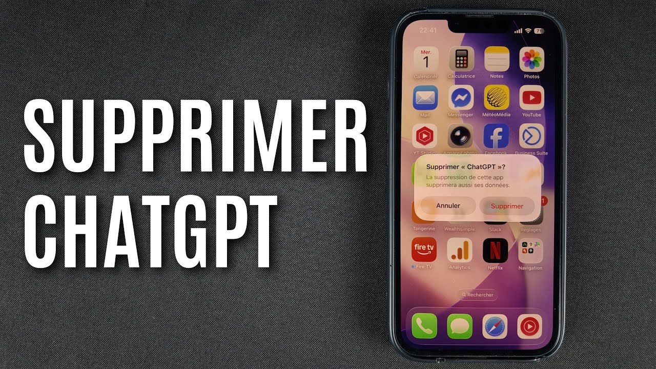 Comment supprimer ChatGPT sur iPhone - YouTube