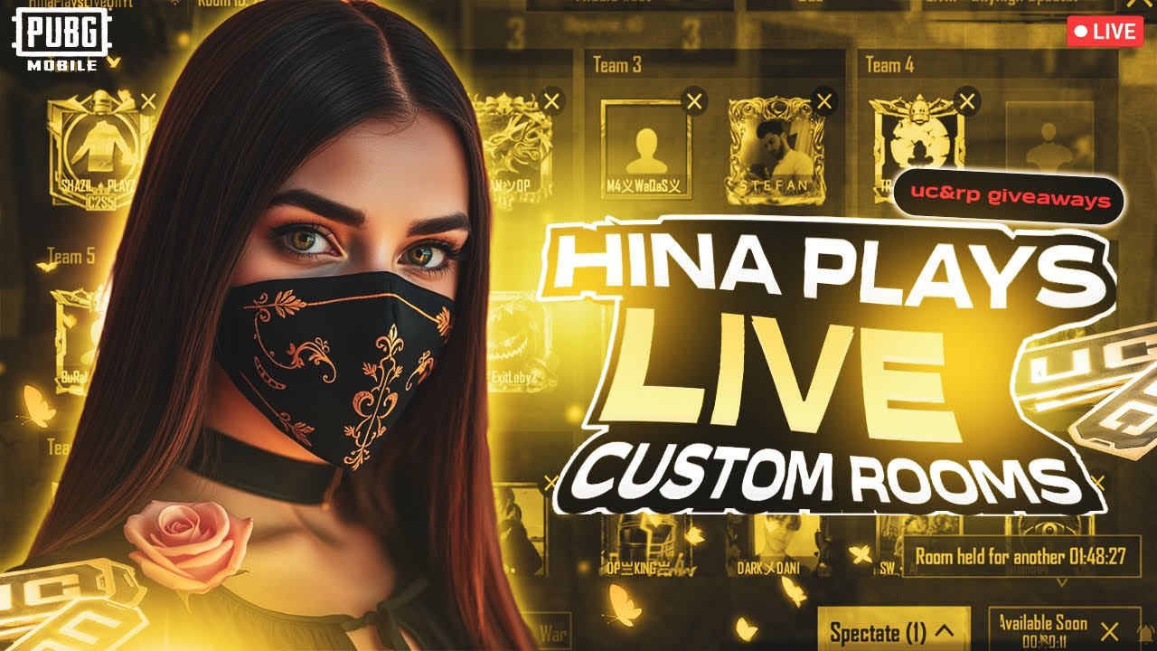 HINA PLAYS | UC AND RP GIVEAWAY CUSTOM ROOMS | PUBG MOBILE NEW UPDATE 3 ...