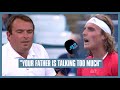 Tsitsipas Coaching from Father | I Can't Tell You What He Said Because That's Coaching as Well