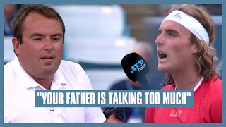 Tsitsipas Coaching from Father | I Can&#39;t Tell You What He Said Because That&#39;s Coaching as Well