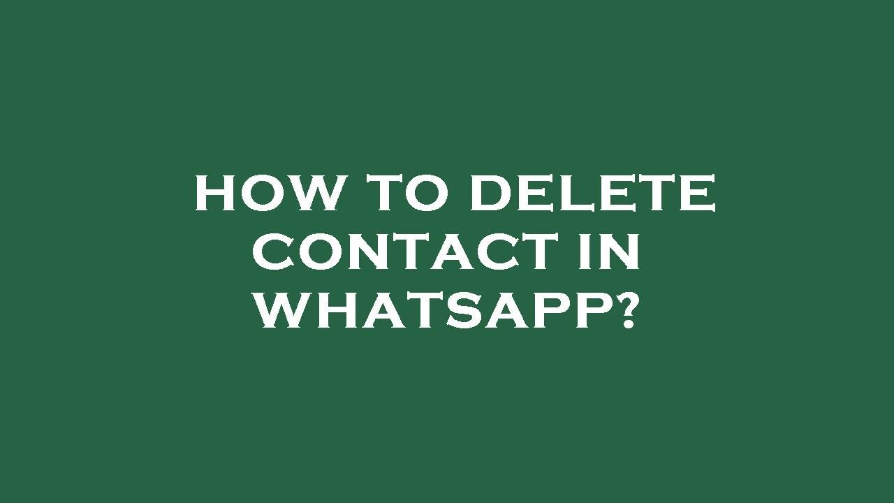 How To Delete Contact In Telegram Permanently How To Delete Contact In Telegram Permanently