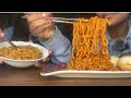 Eating Samyang Jjajang and Buldak noodles/ black bean noodles/Asmr
