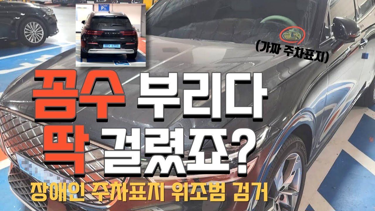 가짜로 장애인 주차표지 위조했다가 징역 갈 뻔한 차주...