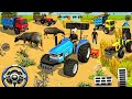 🚜 Tractor vs Buffalo 🐃😱 | Village Farming Gameplay 🔥 | Indian Vehicles Simulator 3D