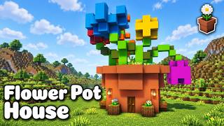 How to build a Flower Pot House | Minecraft Tutorial 