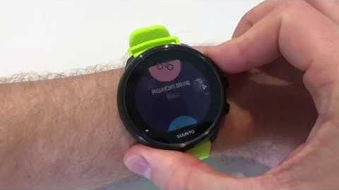 Suunto 9 on screen navigation and menu