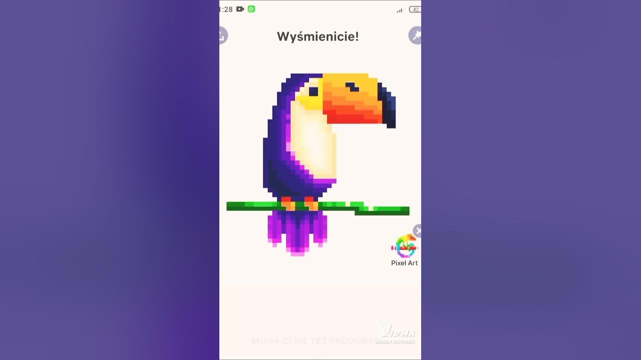 Tukan im Pixel #piksel #kolorowanie #short - YouTube