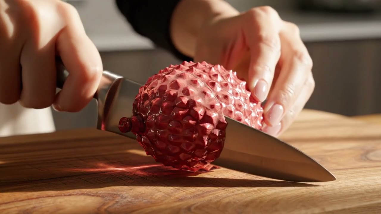 🍃 Mesmerizing Glass Lychee Cutting ASMR 🍃