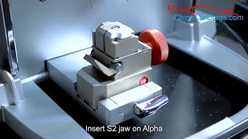 How to use Alpha key cutting machine to calibrate s2 jaw Single Standard key jaw