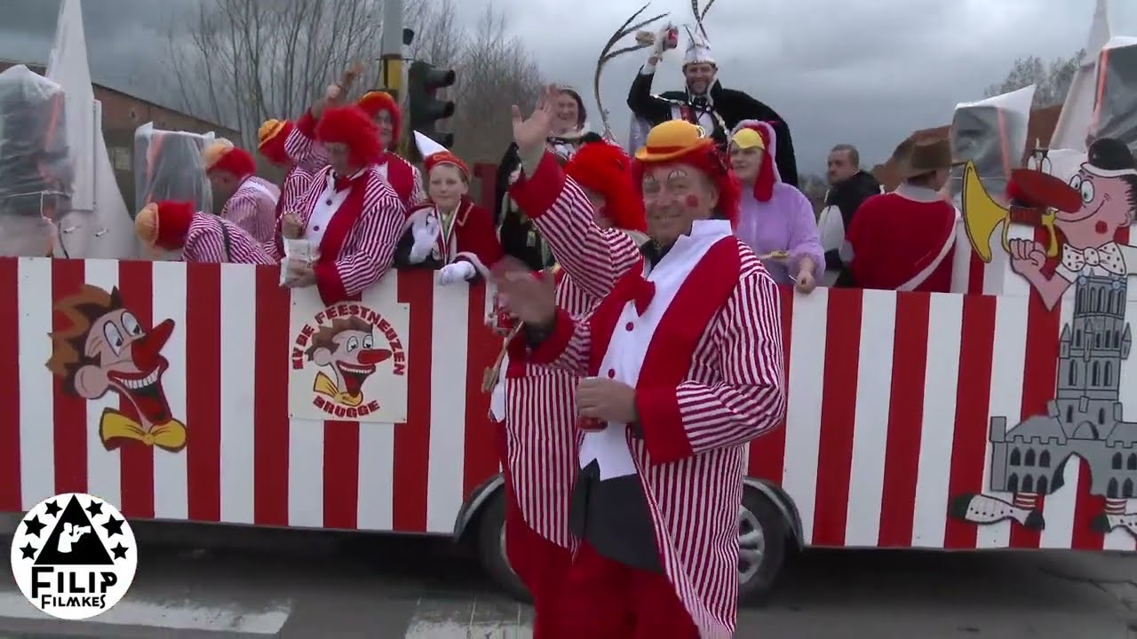 de volledige carnavalstoet van Lissewege ( west vl ) 18 Maart 2023