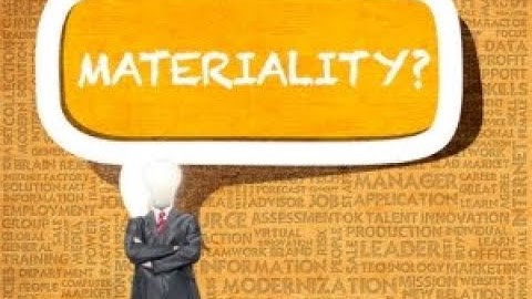 Materiality concept Overall materiality vs performance materiality